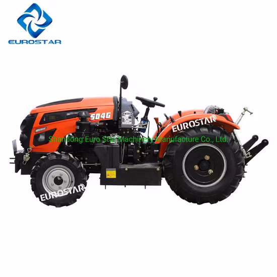 4WD 50HP 과수원 트랙터 소형 4 륜 농장 트랙터 정원 트랙터 워킹 트랙터 농업 기계 기계 Es5048g CE 용 미니 트랙터